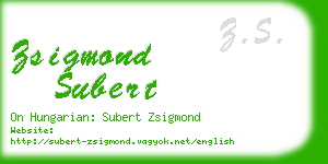 zsigmond subert business card